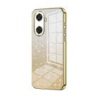 For Huawei Enjoy 60 Gradient Glitter Powder Electroplated Phone Case(Gold) - 1