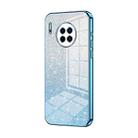 For Huawei Mate 30 Gradient Glitter Powder Electroplated Phone Case(Blue) - 1