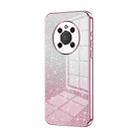 For Huawei Mate 40 Gradient Glitter Powder Electroplated Phone Case(Pink) - 1