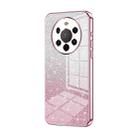 For Huawei Mate 40 Pro+ Gradient Glitter Powder Electroplated Phone Case(Pink) - 1