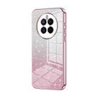 For Huawei Mate 50 Gradient Glitter Powder Electroplated Phone Case(Pink) - 1