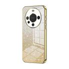 For Huawei Mate 60 Gradient Glitter Powder Electroplated Phone Case(Gold) - 1
