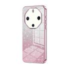 For Huawei Mate 60 RS Ultimate Gradient Glitter Powder Electroplated Phone Case(Pink) - 1