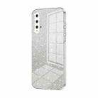 For Huawei nova 5 Pro Gradient Glitter Powder Electroplated Phone Case(Transparent) - 1