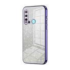 For Huawei nova 5i / P20 lite 2019 Gradient Glitter Powder Electroplated Phone Case(Purple) - 1