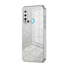 For Huawei nova 5i / P20 lite 2019 Gradient Glitter Powder Electroplated Phone Case(Silver) - 1
