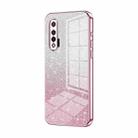 For Huawei nova 6 Gradient Glitter Powder Electroplated Phone Case(Pink) - 1