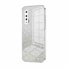 For Huawei nova 6 Gradient Glitter Powder Electroplated Phone Case(Transparent) - 1