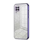 For Huawei nova 6 SE / P40 lite 4G Gradient Glitter Powder Electroplated Phone Case(Purple) - 1