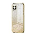 For Huawei nova 6 SE / P40 lite 4G Gradient Glitter Powder Electroplated Phone Case(Gold) - 1
