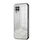 For Huawei nova 6 SE / P40 lite 4G Gradient Glitter Powder Electroplated Phone Case(Black) - 1