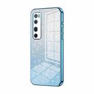 For Huawei nova 7 Pro Gradient Glitter Powder Electroplated Phone Case(Blue) - 1