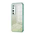 For Huawei nova 7 Pro Gradient Glitter Powder Electroplated Phone Case(Green) - 1