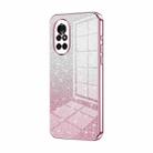 For Huawei nova 8 4G / 5G Gradient Glitter Powder Electroplated Phone Case(Pink) - 1