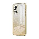 For Huawei nova 8 4G / 5G Gradient Glitter Powder Electroplated Phone Case(Gold) - 1