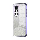 For Huawei nova 8 Pro Gradient Glitter Powder Electroplated Phone Case(Purple) - 1