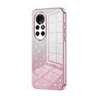 For Huawei nova 8 Pro Gradient Glitter Powder Electroplated Phone Case(Pink) - 1