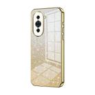 For Huawei nova 10 Pro Gradient Glitter Powder Electroplated Phone Case(Gold) - 1