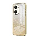 For Huawei nova 10 SE Gradient Glitter Powder Electroplated Phone Case(Gold) - 1