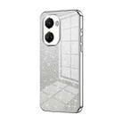 For Huawei nova 10 SE Gradient Glitter Powder Electroplated Phone Case(Silver) - 1