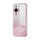 For Huawei nova 11 Gradient Glitter Powder Electroplated Phone Case(Pink) - 1