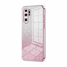 For Huawei P30 Pro Gradient Glitter Powder Electroplated Phone Case(Pink) - 1