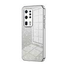 For Huawei P40 Pro+ Gradient Glitter Powder Electroplated Phone Case(Silver) - 1