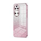 For Huawei P50 Gradient Glitter Powder Electroplated Phone Case(Pink) - 1