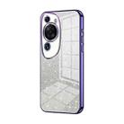 For Huawei P60 Art Gradient Glitter Powder Electroplated Phone Case(Purple) - 1