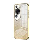 For Huawei P60 Art Gradient Glitter Powder Electroplated Phone Case(Gold) - 1