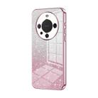 For Huawei Mate 60 Pro / 60 Pro+ Gradient Glitter Powder Electroplated Phone Case(Pink) - 1