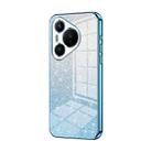 For Huawei Pura 70 Gradient Glitter Powder Electroplated Phone Case(Blue) - 1