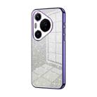 For Huawei Pura 70 Pro Gradient Glitter Powder Electroplated Phone Case(Purple) - 1