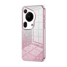 For Huawei Pura 70 Ultra Gradient Glitter Powder Electroplated Phone Case(Pink) - 1