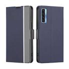 For TCL 20s / 20 5G / 20L / 20L+ Twill Texture Side Button Leather Phone Case(Blue) - 1