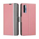 For TCL 20s / 20 5G / 20L / 20L+ Twill Texture Side Button Leather Phone Case(Pink) - 1