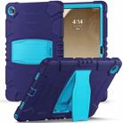 For Samsung Galaxy Tab A9+ / X210 PC Hybrid Silicone Tablet Case with Holder(Navy Blue Blue) - 1