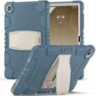 For Samsung Galaxy Tab A9+ / X210 PC Hybrid Silicone Tablet Case with Holder(Cornflower Blue) - 1