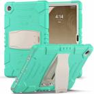 For Samsung Galaxy Tab A9+ / X210 PC Hybrid Silicone Tablet Case with Holder(Mint Green) - 1
