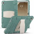 For Samsung Galaxy Tab A9+ / X210 PC Hybrid Silicone Tablet Case with Holder(Emerald Green) - 1