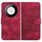 For Huawei Mate 60 Pro YX0060 Elephant Head Embossed Phone Leather Case with Lanyard(Rose Red) - 1