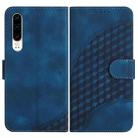 For Huawei P30 YX0060 Elephant Head Embossed Phone Leather Case with Lanyard(Royal Blue) - 1