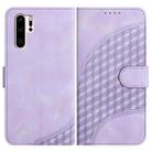 For Huawei P30 Pro YX0060 Elephant Head Embossed Phone Leather Case with Lanyard(Light Purple) - 1