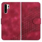 For Huawei P30 Pro YX0060 Elephant Head Embossed Phone Leather Case with Lanyard(Rose Red) - 1