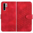 For Huawei P30 Pro YX0060 Elephant Head Embossed Phone Leather Case with Lanyard(Red) - 1