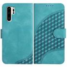 For Huawei P30 Pro YX0060 Elephant Head Embossed Phone Leather Case with Lanyard(Light Blue) - 1