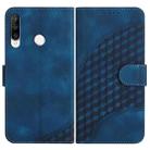 For Huawei P30 lite/nova 4e YX0060 Elephant Head Embossed Phone Leather Case with Lanyard(Royal Blue) - 1