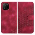 For Huawei Maimang A20 YX0060 Elephant Head Embossed Phone Leather Case with Lanyard(Rose Red) - 1