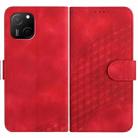 For Huawei Maimang A20 YX0060 Elephant Head Embossed Phone Leather Case with Lanyard(Red) - 1