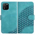 For Huawei Maimang A20 YX0060 Elephant Head Embossed Phone Leather Case with Lanyard(Light Blue) - 1